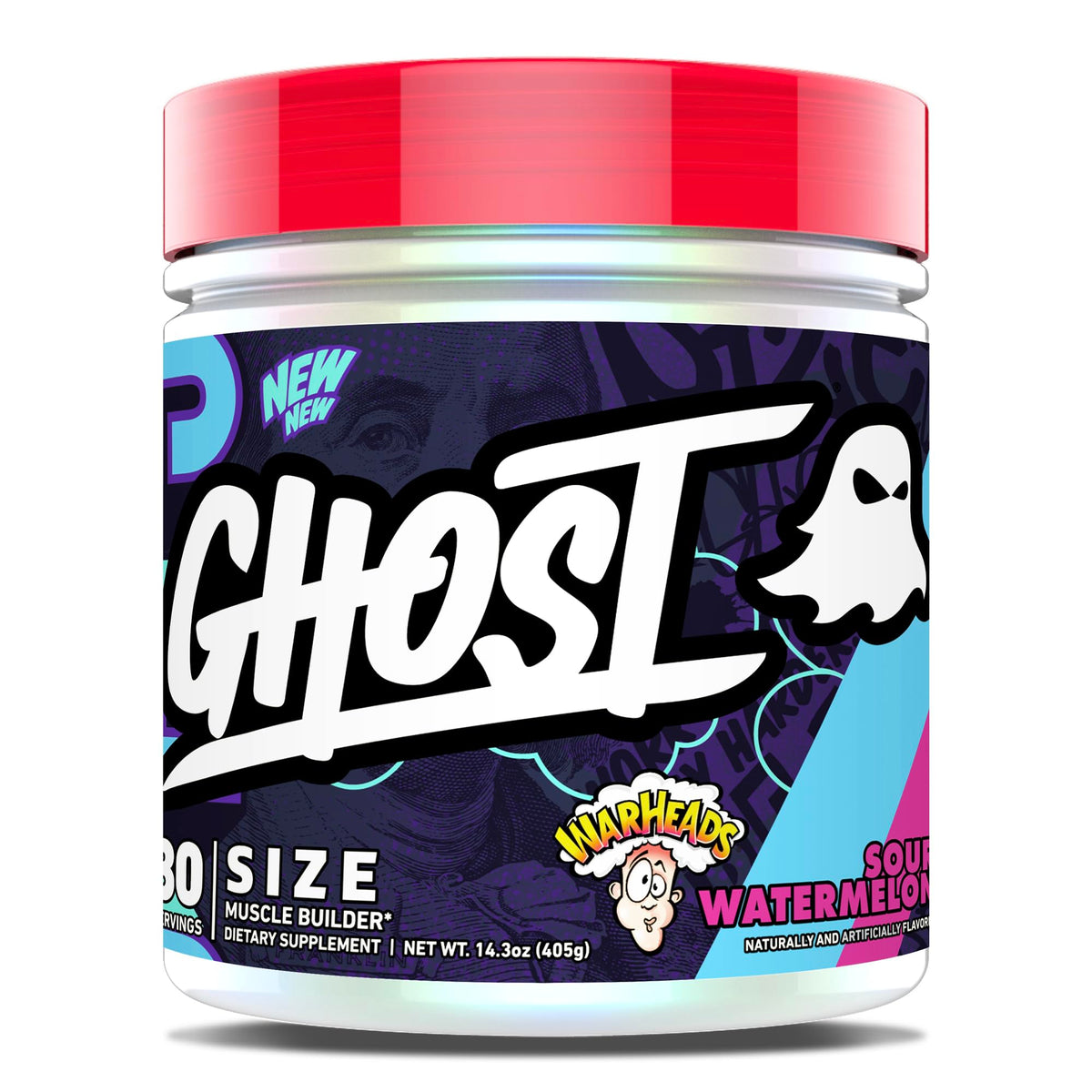 GHOST Size complément alimentaire 522g saveur pastèque acide vue de face