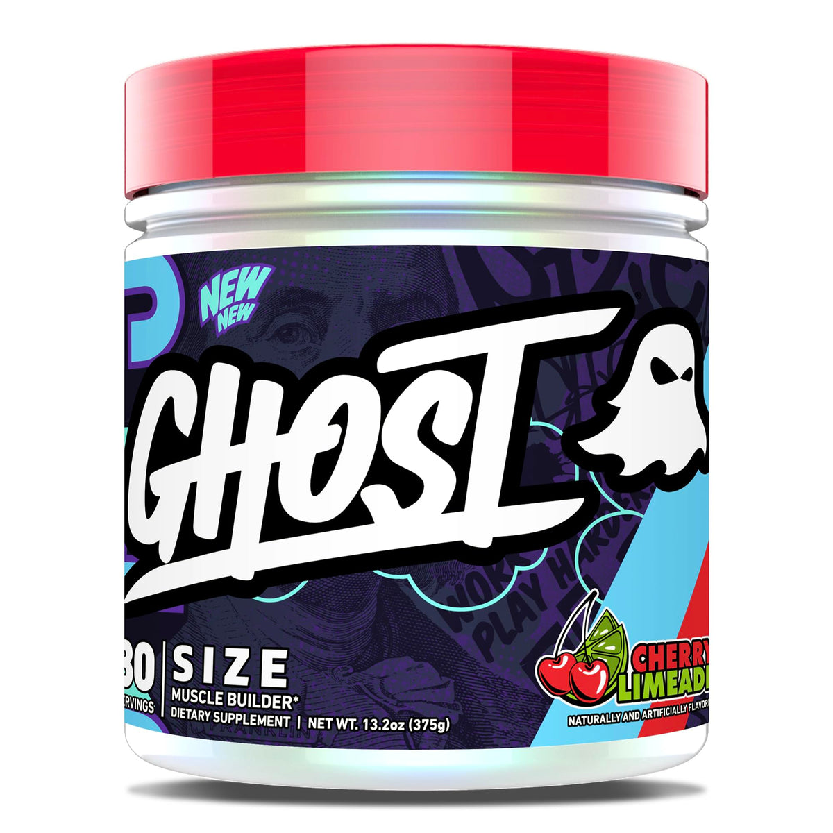 GHOST Size complément alimentaire musculation 449g saveur Cerise Limeade vue avant