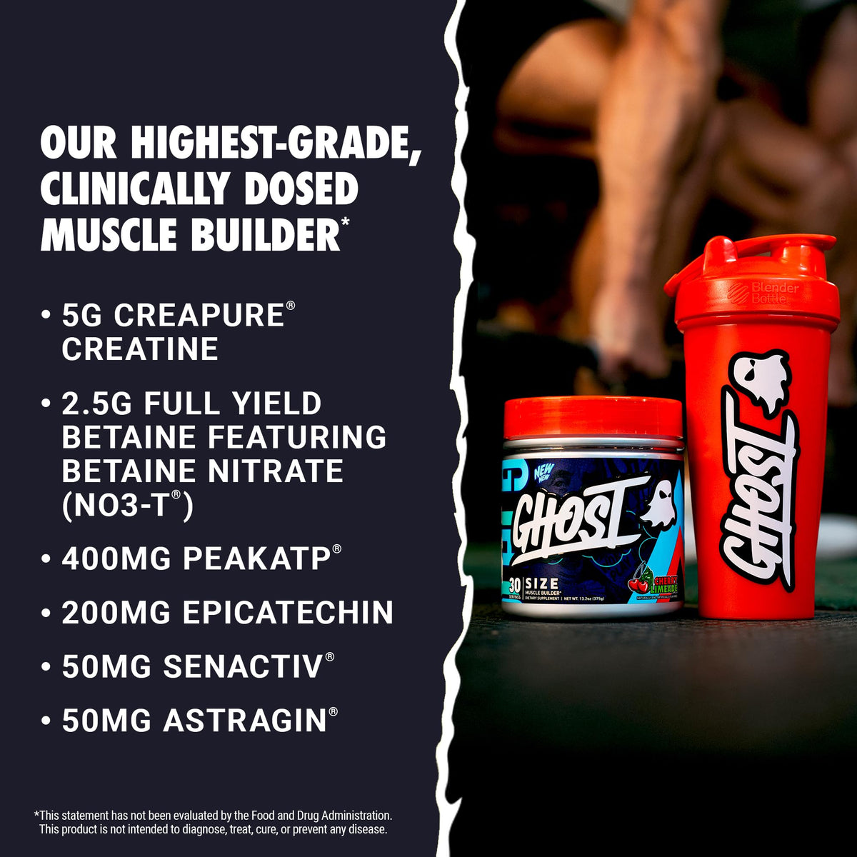 GHOST Size ingrédients actifs 5g créatine Cerise Limeade