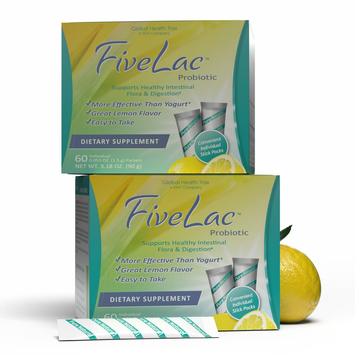 GHT FiveLac Poudre Probiotique Citron sachets en emballage