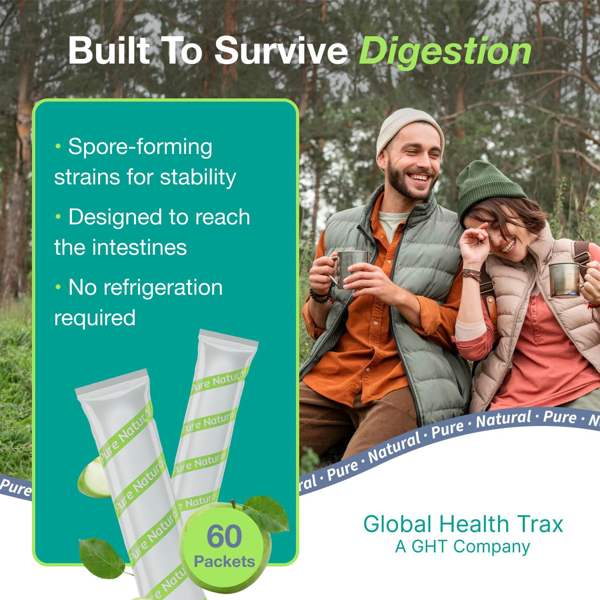 GHT Global Health Trax SevenLac Poudre Probiotique présentation des sachets