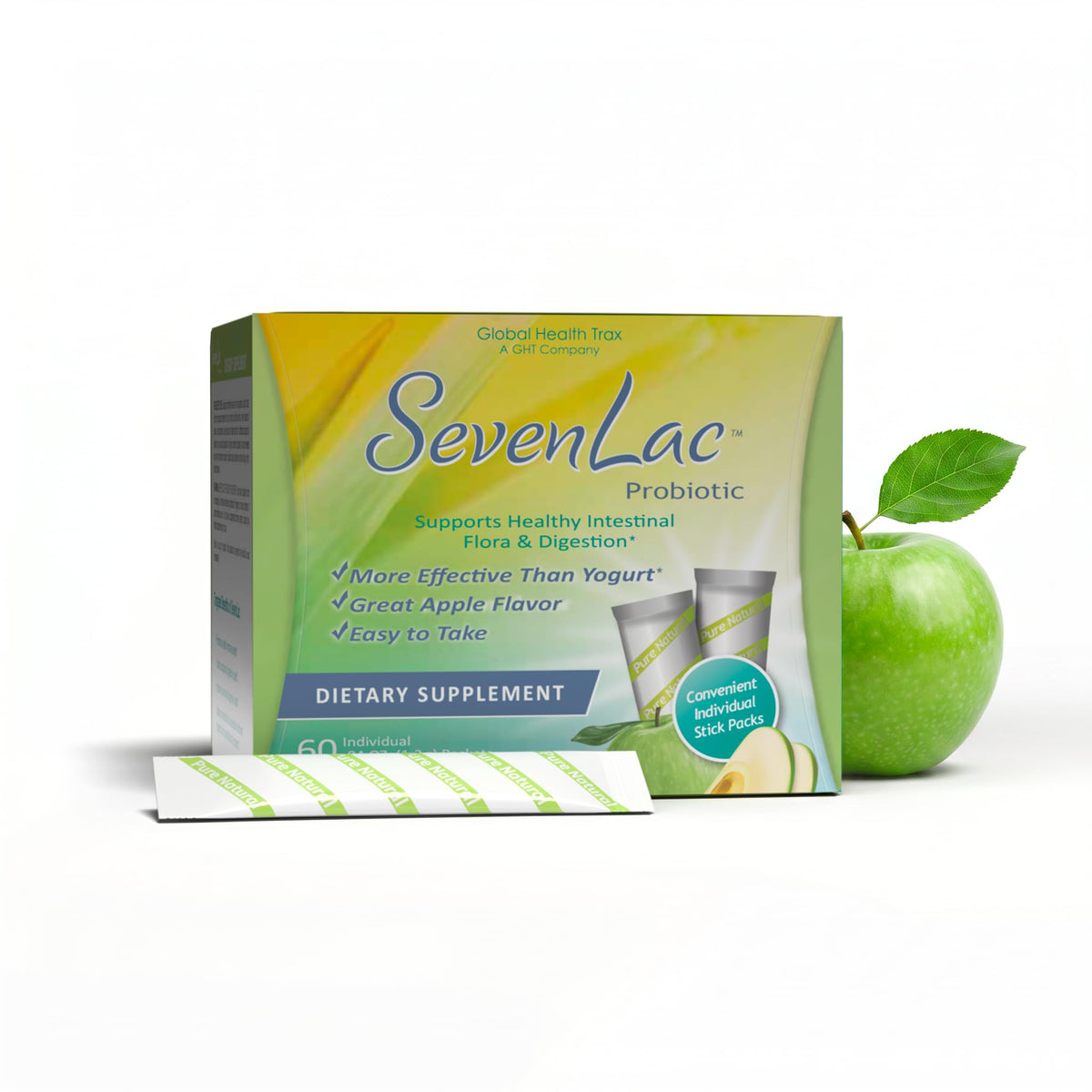 GHT Global Health Trax SevenLac Poudre Probiotique sachets dans l'emballage