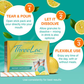 GHT Global Health Trax ThreeLac mélange probiotique en poudre