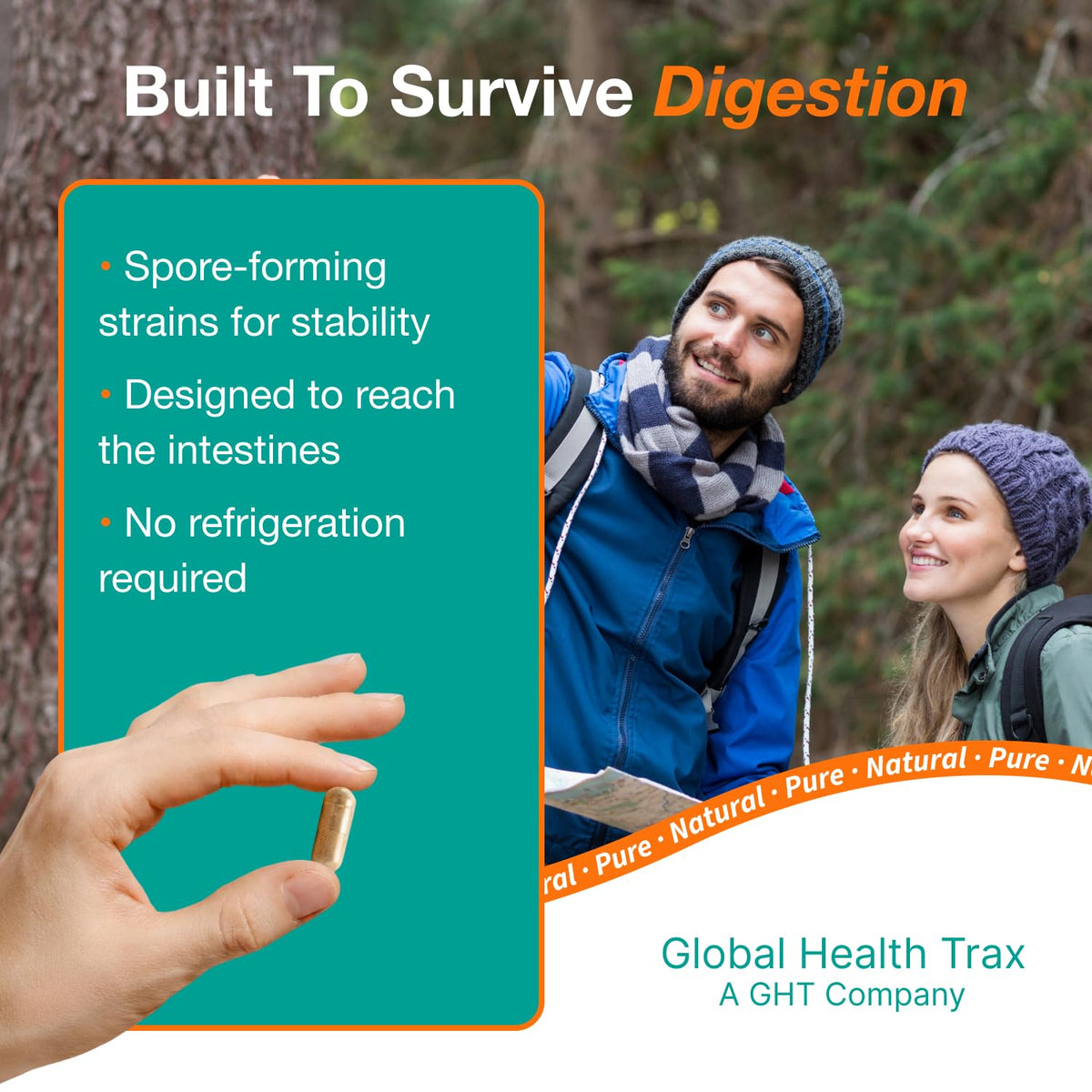 GHT Global Health Trax ThreeLac Probiotic Capsules close-up