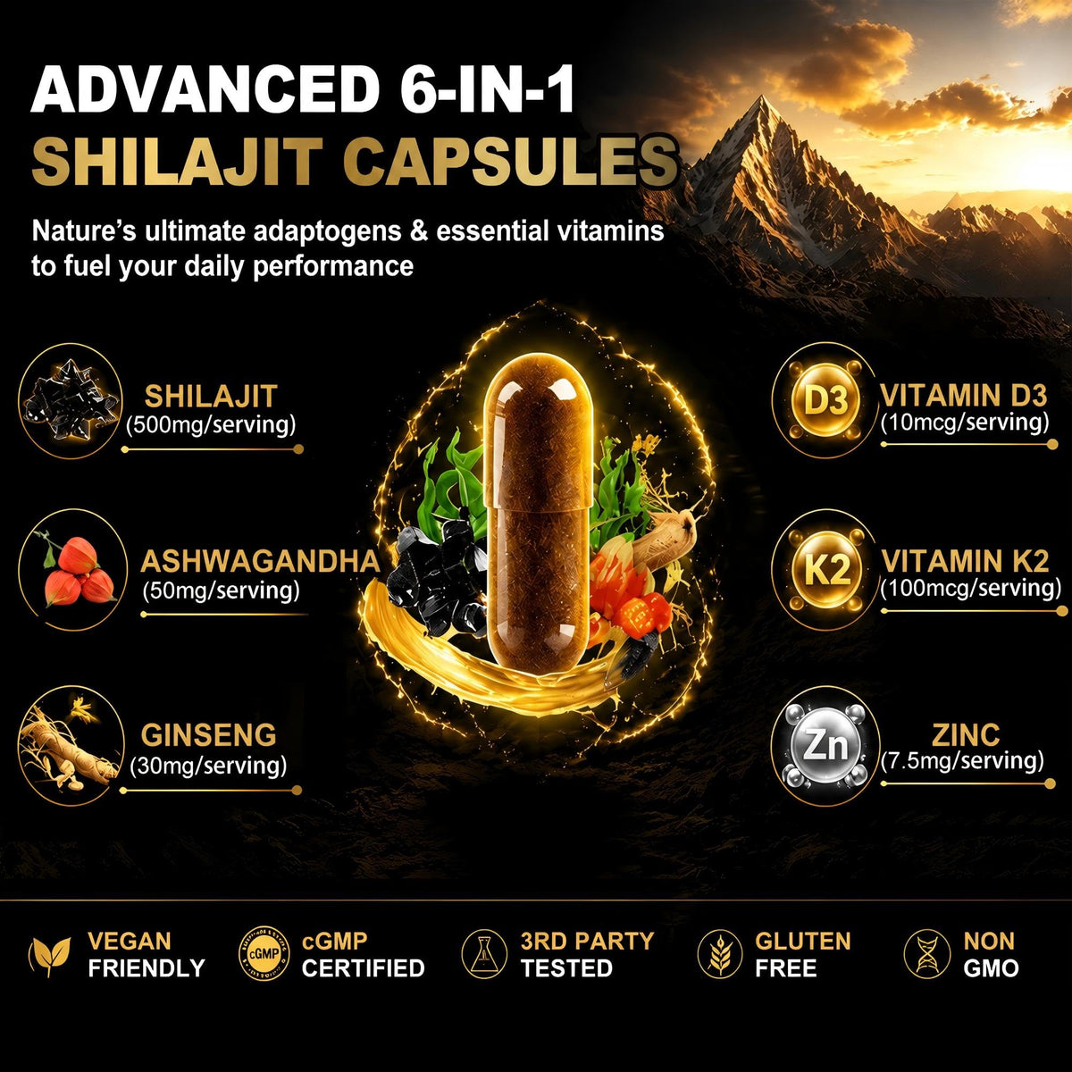 GHW Shilajit Pur Himalayen capsules with packaging