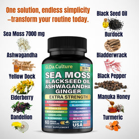 Gi.Da.Culture capsules de mousse de mer avec ingrédients naturels