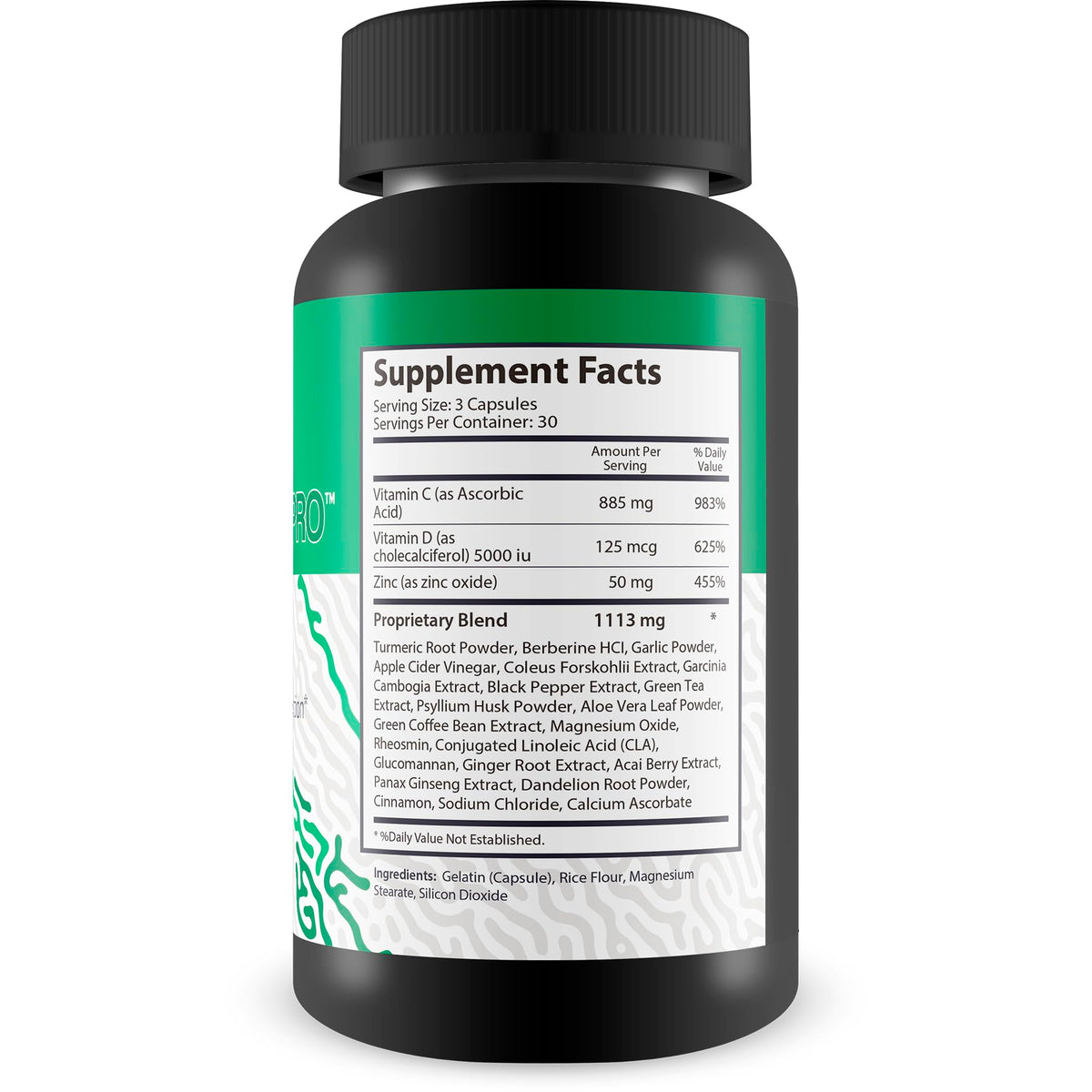 GI Revitalize Pro, étiquette avec ingrédients et informations