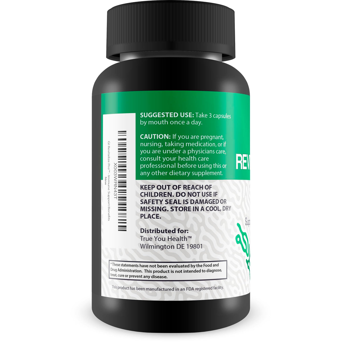 GI Revitalize Pro, vue arrière du flacon