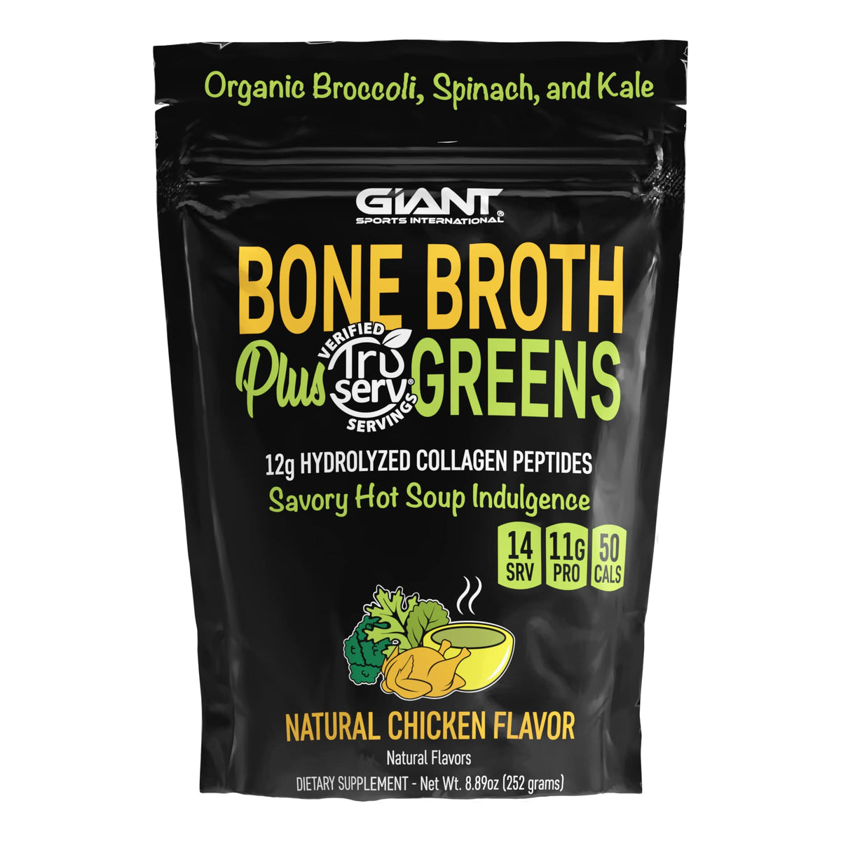 Giant Poudre de Bouillon d'Os de Poulet 270g, vue avant