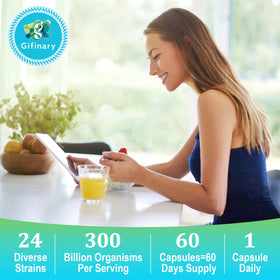 Gifinary Probiotiques 300 Milliards CFU capsule ouverte