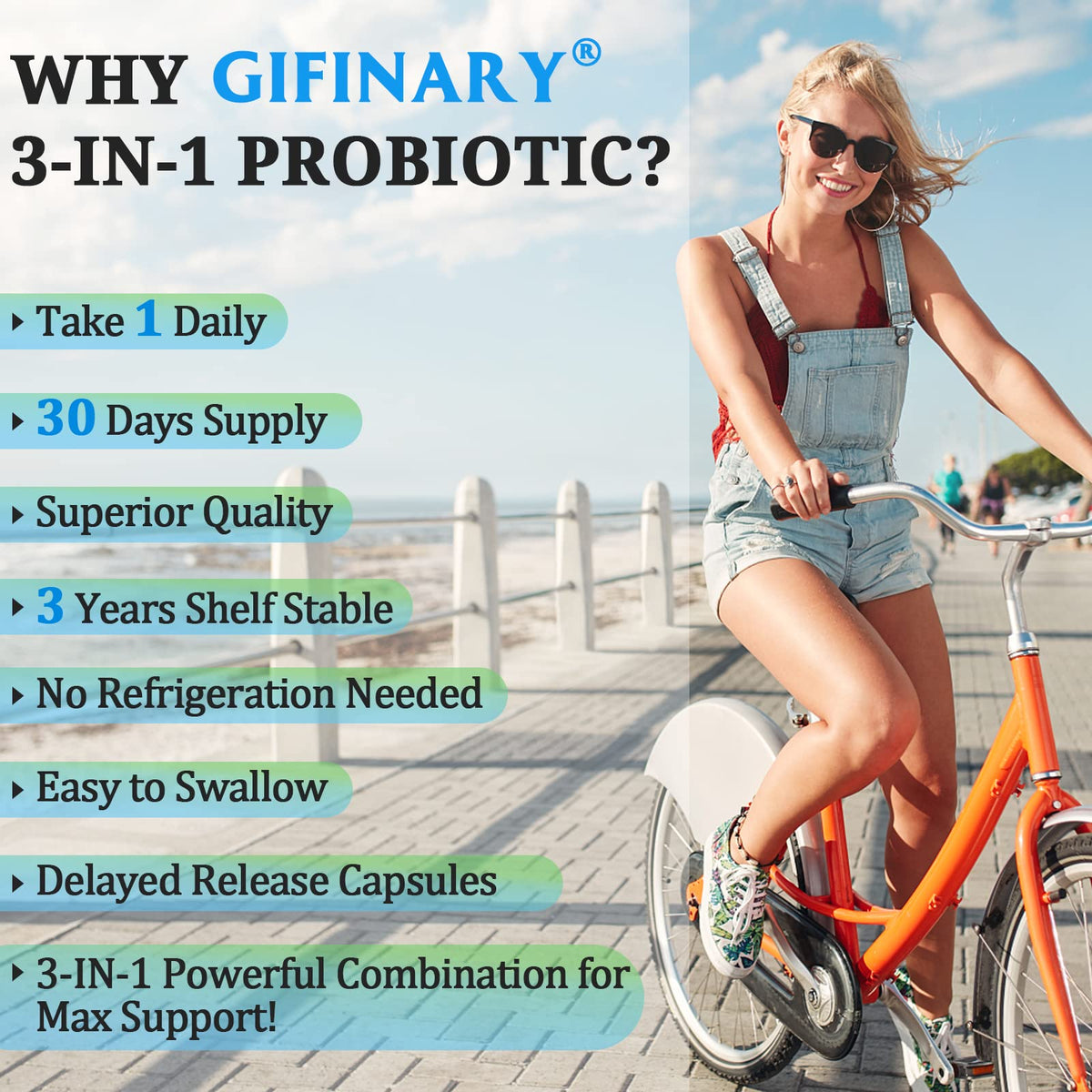 Gifinary Probiotiques 300 Milliards CFU prise quotidienne
