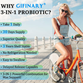 Gifinary Probiotiques 300 Milliards CFU prise quotidienne