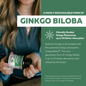 Ginkgo Biloba 180 mg Triquetra Health dos de l'emballage