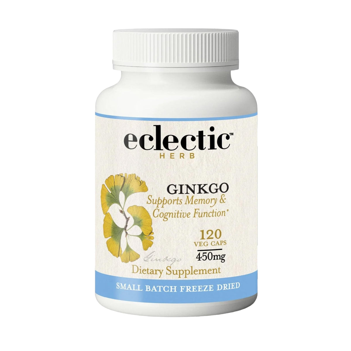 Ginkgo Biloba Capsules 450 mg ECLECTIC INSTITUTE vue de face