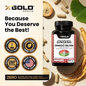 Ginkgo Biloba en poudre et extrait dans le produit