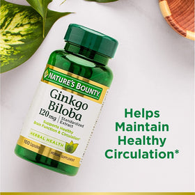 Ginkgo Biloba Nature's Bounty 120 mg avec des ingrédients naturels