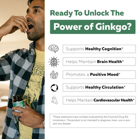 Ginkgo Biloba Triquetra Health avec présentation des ingrédients