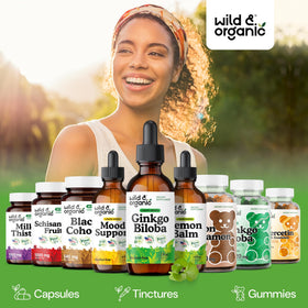 Ginkgo Biloba Wild & Organic, présentation sur fond blanc