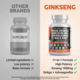Ginkseng avec des herbes et épices