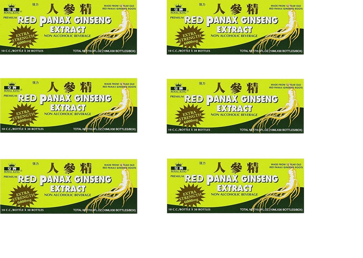 Ginseng Rouge Royal PANAX 6000mg en pack de 6 boîtes