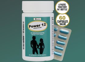 GLADTON Power 12 complément alimentaire 1000 mg, présentation sur un fond neutre
