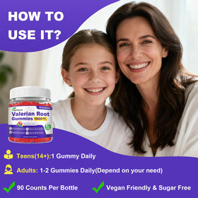 GlaGmrry gummies à la racine de valériane sur une table