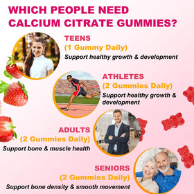 GlaGmrry Gummies de Calcium Citrate sur une table