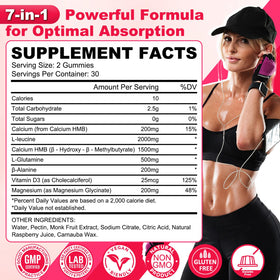 GlaGmrry Gummies HMB et Leucine 231g gummies avec fruits