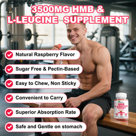 GlaGmrry Gummies HMB et Leucine 231g gummies en gros plan