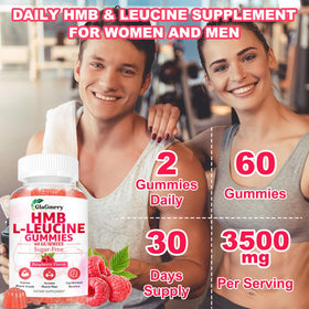GlaGmrry Gummies HMB et Leucine 231g gummies sur fond blanc