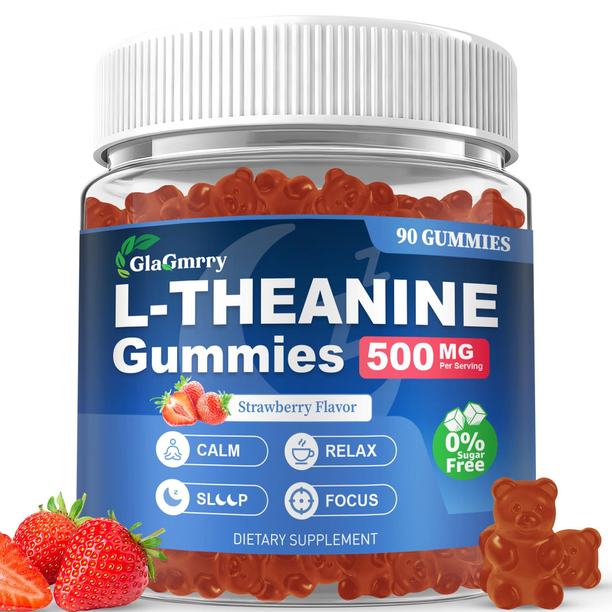 GlaGmrry Gummies L-Theanine 90 unités - vue avant du produit