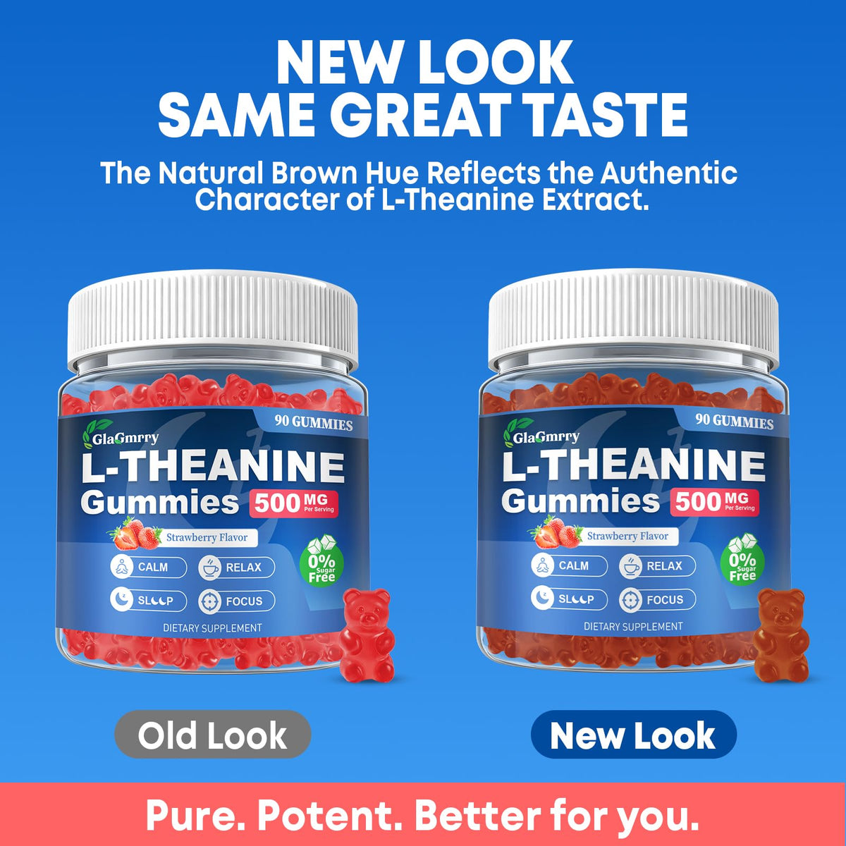 GlaGmrry Gummies L-Theanine, vue de côté