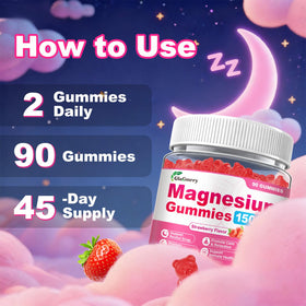 GlaGmrry Gummies Magnésium 90 unités gummies en gros plan