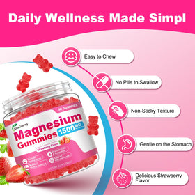 GlaGmrry Gummies Magnésium 90 unités pot avec fruits