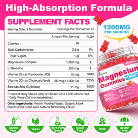 GlaGmrry Gummies Magnésium 90 unités pot ouvert avec gummies