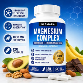 GLAMARA Magnesium Complex 1000mg capsules close-up