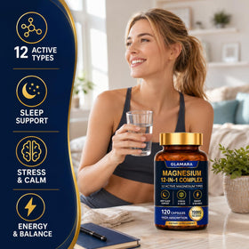 GLAMARA Magnesium Complex 12 en 1 120 Capsules ouvertes