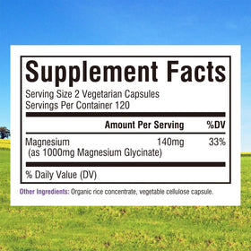 Glicinate de Magnésium Innate Vitality 240 capsules arrière