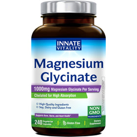 Glicinate de Magnésium Innate Vitality 240 capsules face avant
