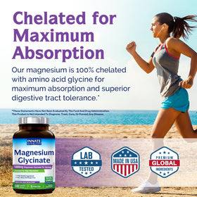 Glicinate de Magnésium Innate Vitality 240 capsules ouvertes