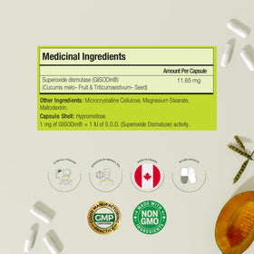 GliSODin Antioxidant Enzyme 60 capsules ouvertes