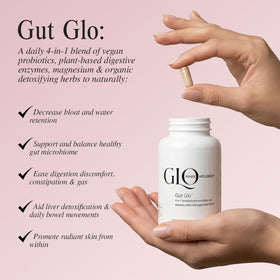 GLO Inner Wellness Complément Alimentaire 4-en-1 60 Capsules avec verre d'eau