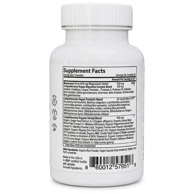 GLO Inner Wellness Complément Alimentaire 4-en-1 60 Capsules étiquette