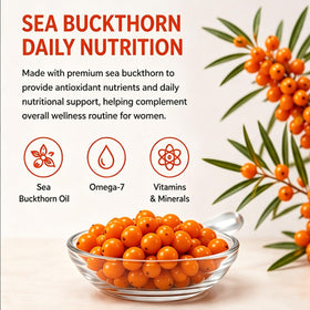 Glo7 SkinCare Gummies de Baie d'Hippophae 260g avec fruits