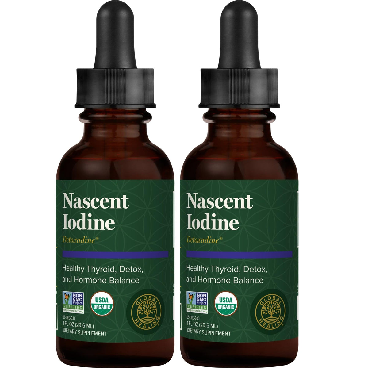 Global Healing Center Iode Liquide 200 Servings flacon avant