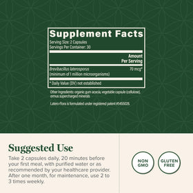 Global Healing Center Latero-Flora Probiotic 60 capsules packaging