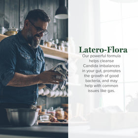 Global Healing Center Latero-Flora Probiotic bottle side view