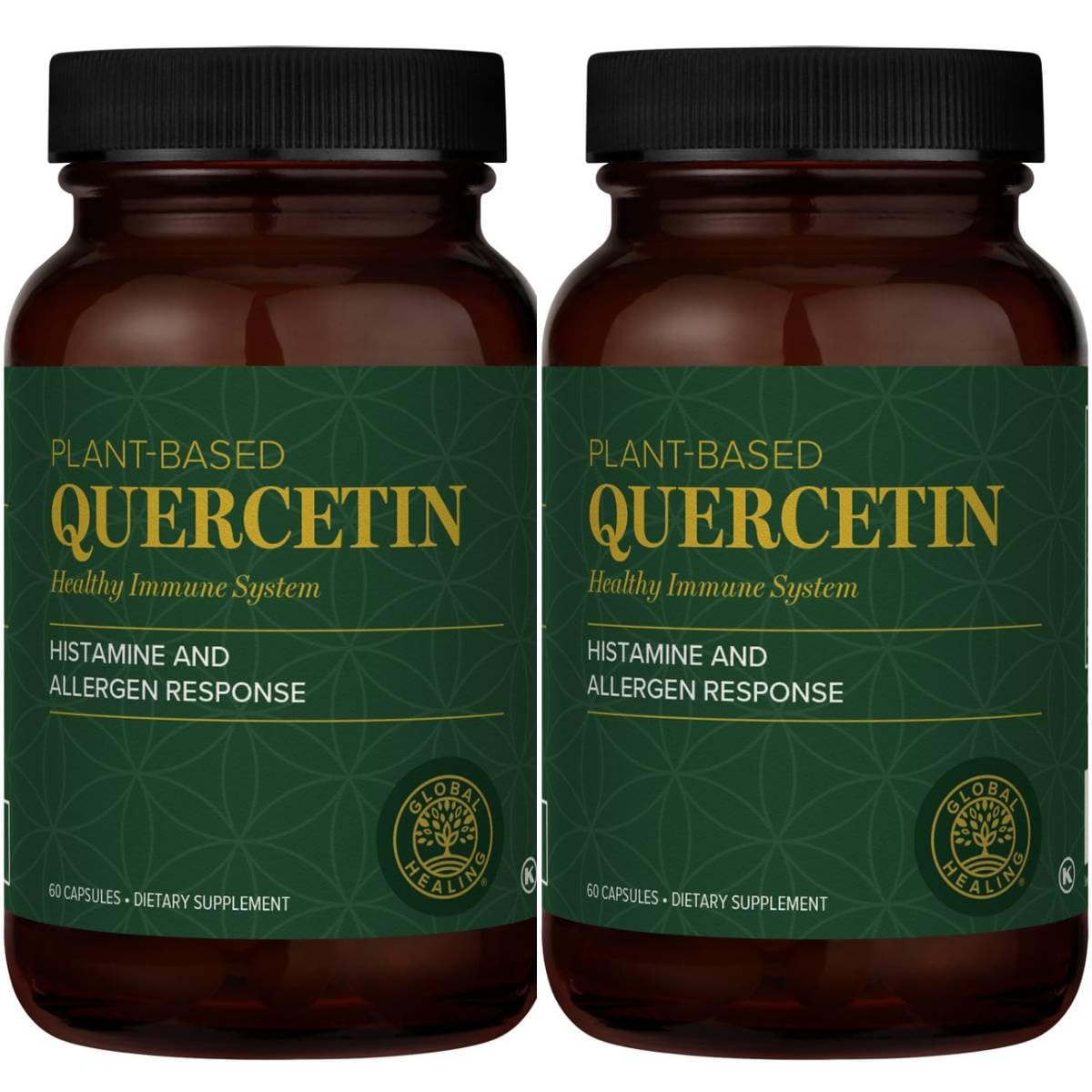 Global Healing Center Quercetin 500mg boîte de 60 capsules vue de face
