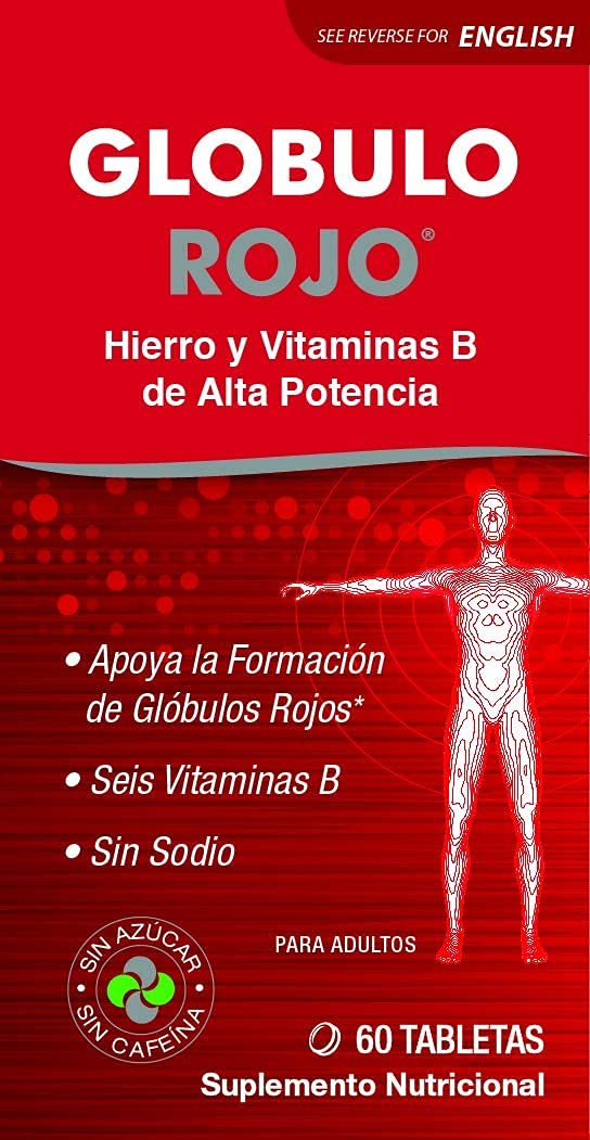 Globulo Rojo Complément Alimentaire Fer 60 Comprimés - vue arrière