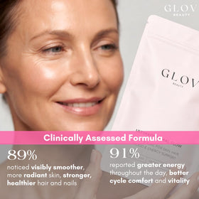 Glov Beauty Complément Alimentaire Organes de Boeuf sur une table en bois